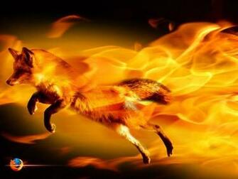 3d Fire Fox Wallpaper