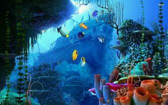 Underwater Wreck Wallpaper Digital Art