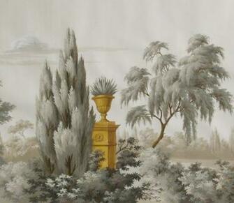 Touch Of Gold Jefferson By Griffin Wong Silk Hand Painted Wallpaper
