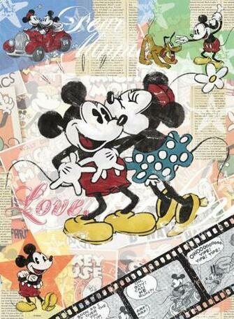 Mickey Mouse Vintage Poster Art Print Wallpaper Pictures HD