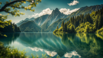Beautiful Mountain Lake Wallpaper