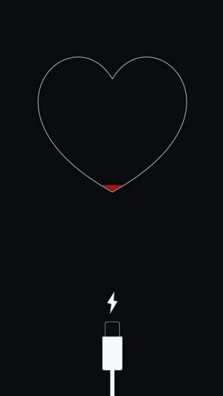 Charge Your Heart Wallpaper Black iPhone