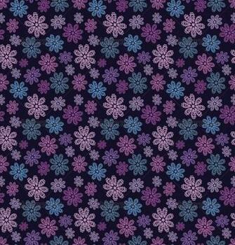 Seamless Pattern In Lilac Lavender And Blue On Dark Background