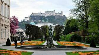 Mirabell Palace Garden In Salzburg Austria City Wallpaper