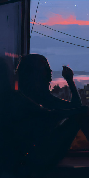 Smoking Window Mobile Wallpaper HD Walls