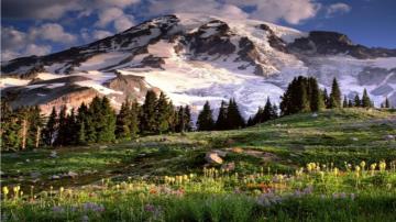 Compin Spring Mountain Scene Windows Wallpaper