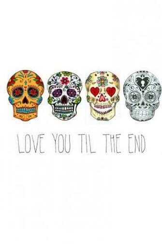 iPhone Wallpaper Sugar Skulls Beautiful Words