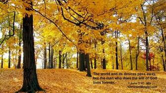 Autumn Scriptures Verses Wallpaper Image