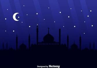 Arabian Night Background Vector Art Stock