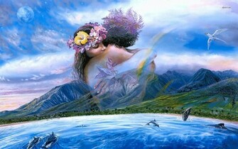 To Click On Love Painting Couples Then Choose Save Image As