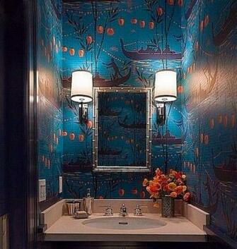 Otherworldly Dream Home Powder Room Design