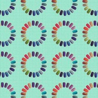 Dig Le Nail Salon Wallpaper Multi On Faux Celadon Linen