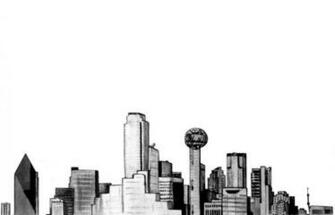 Dallas Skyline By Houstontxartist