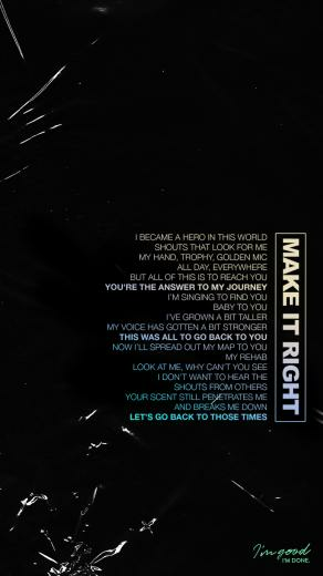 Bts Make It Right Lyric Lockscreens Lyrics Quotes