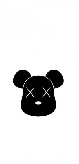 Kaws Black And White Wallpaper