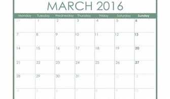 March Calendar
