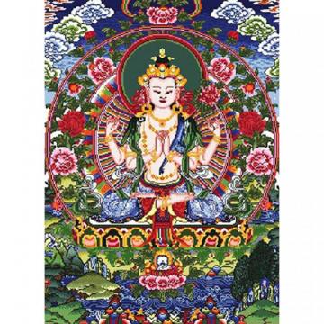 Hwf Modern Wallpaper Four Arm Guanyin Thangka Diy Diamond
