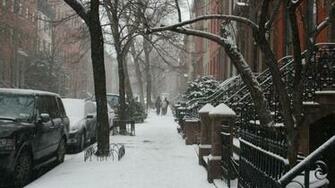 Snow On A New York Street Wallpaper Px