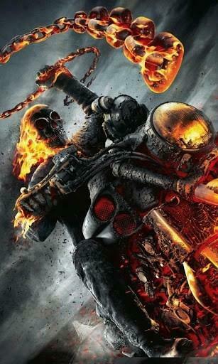 Bigger Skull N Flames Wallpaper HD For Android Screenshot