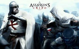 Altair Fighting Templar Knights Action Games Wallpaper Image