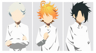 Emma Ray And Norman From The Promised Neverland Wallpaper For