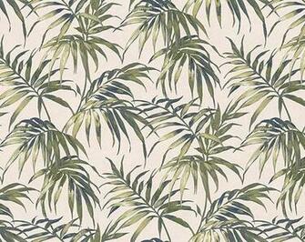 Tropical Leaf Wallpaper White