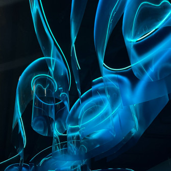 Blue Light Wave iPad Wallpaper HD 4k