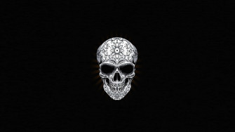 Black Skeleton Decorative Wallpaper