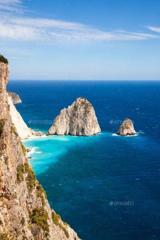 Keri Cliffs In Zakynthos Zante Island Greece Islands