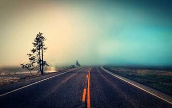 Foggy Road Mac Wallpaper