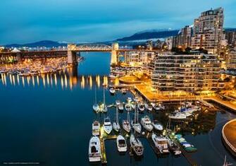 Wallpaper Blue Vancouver Morning Granville Island British