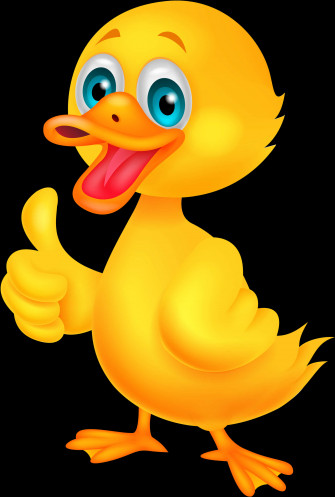Happy Cartoon Duck Giving Thumbs Up Wallpaper