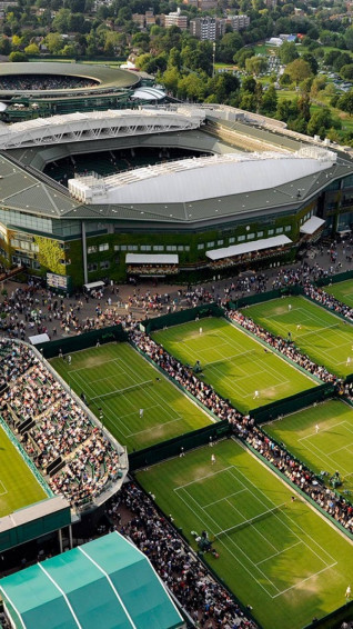 Aerial Of Wimbledon Tennis Court Wallpaper