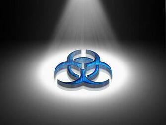 Blue Biohazard Wallpaper HD