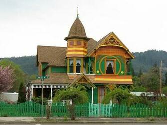 Victorian Houses Usa Oregon Wallpaper