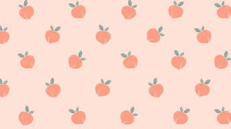 Peach Pattern Desktop Wallpaper Cute