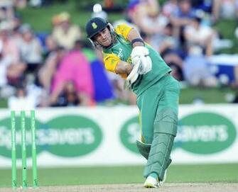 Faf Du Plessis Hits An Aggressive Shot Photo New Zealand V