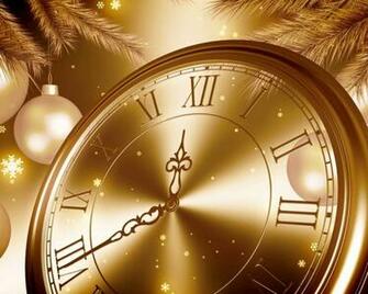 Happy New Year Golden Clock Countdown In S Eve