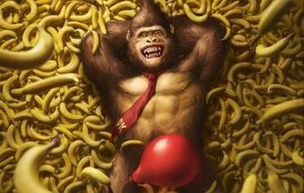 Wallpaper The Game Ball Bananas Art Nintendo