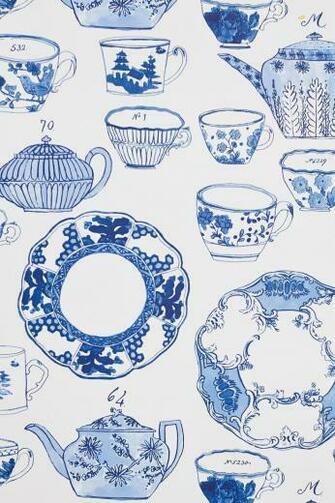 Anthropologie Wallpaper Delft Dinnerwa