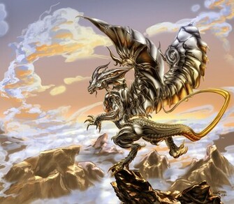 Chrome Dragon Wallpaper Background