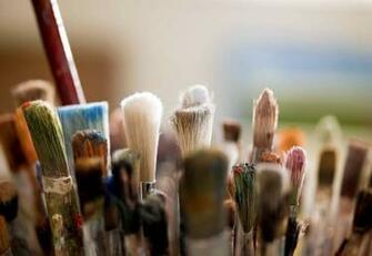 Wallpaper Close Up Brushes Paint A Lot Of Macro