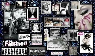 Vintage Fashion Collage Background Popular Photography