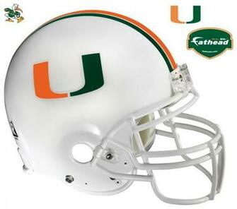 Miami Helmet Fathead Ncaa Wall Graphic