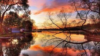 Autumn Scene Background Wallpaper For Desktop