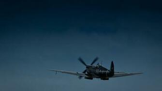 Aviation Supermarine Spitfire Twilight Time Of Day Wallpaper