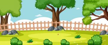 Fenced In Backyard Background Vector Art At Vecteezy