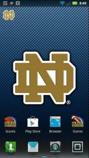 Officially Licensed Notre Dame Fighting Irish Revolving Wallpaper App