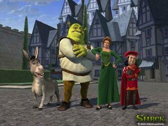 Shrek Burro Fiona Papel De Parede Wallpaper