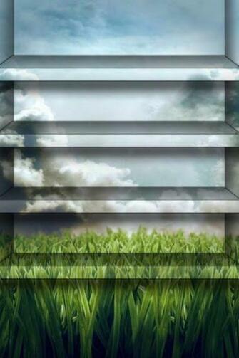 HD Shelves iPhone4 Wallpaper